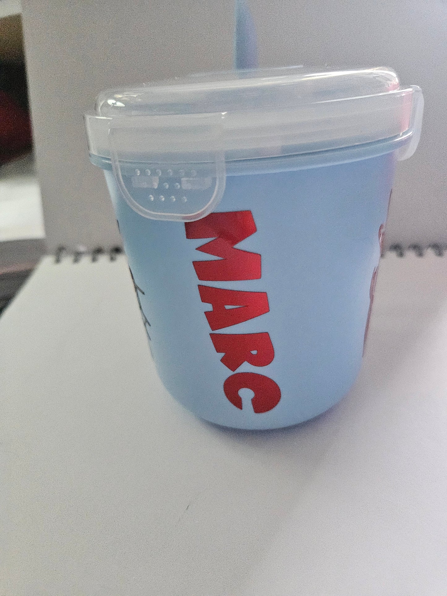 Soup/snack pot with spoon