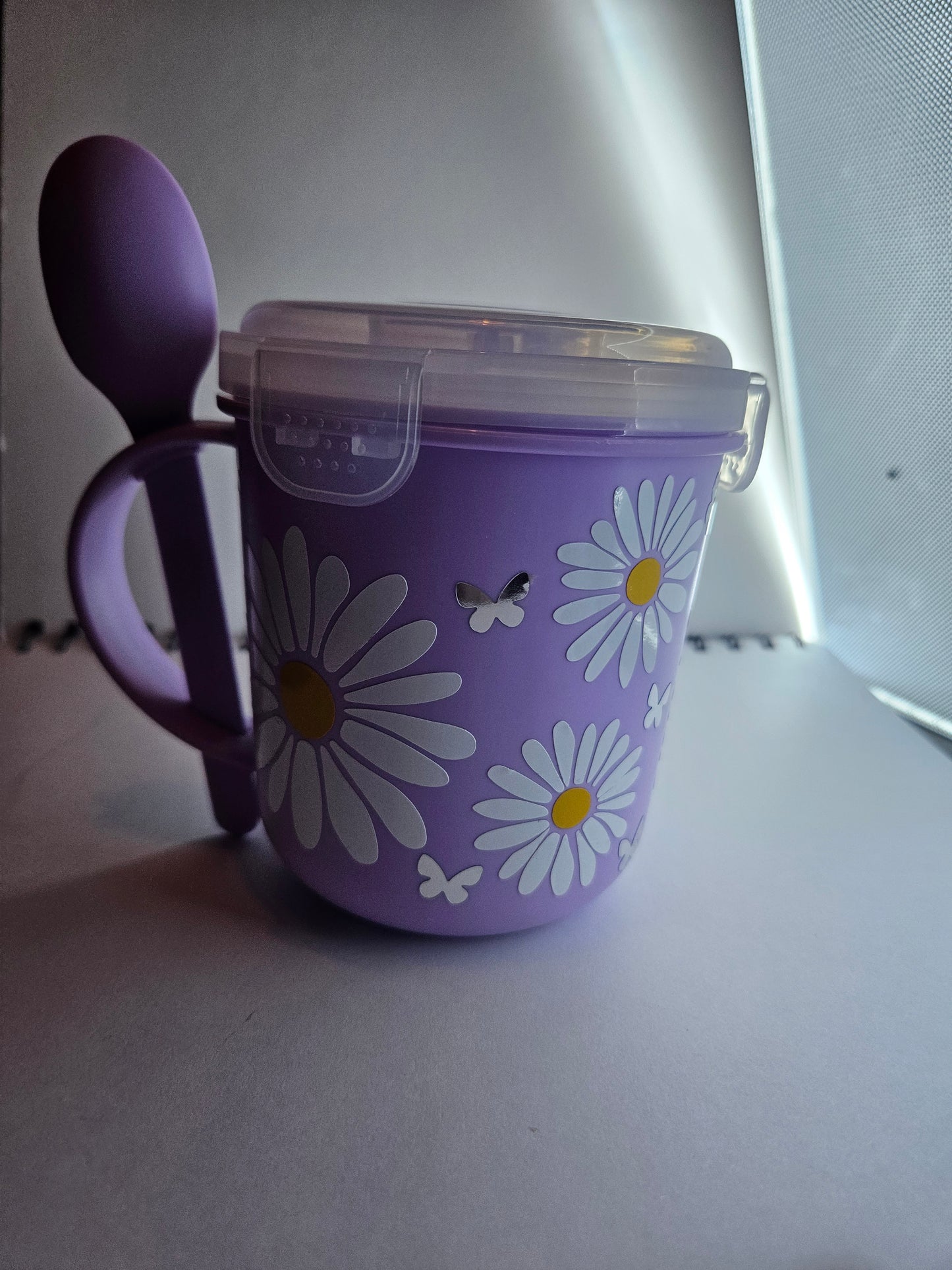 Soup/snack pot -m flower design