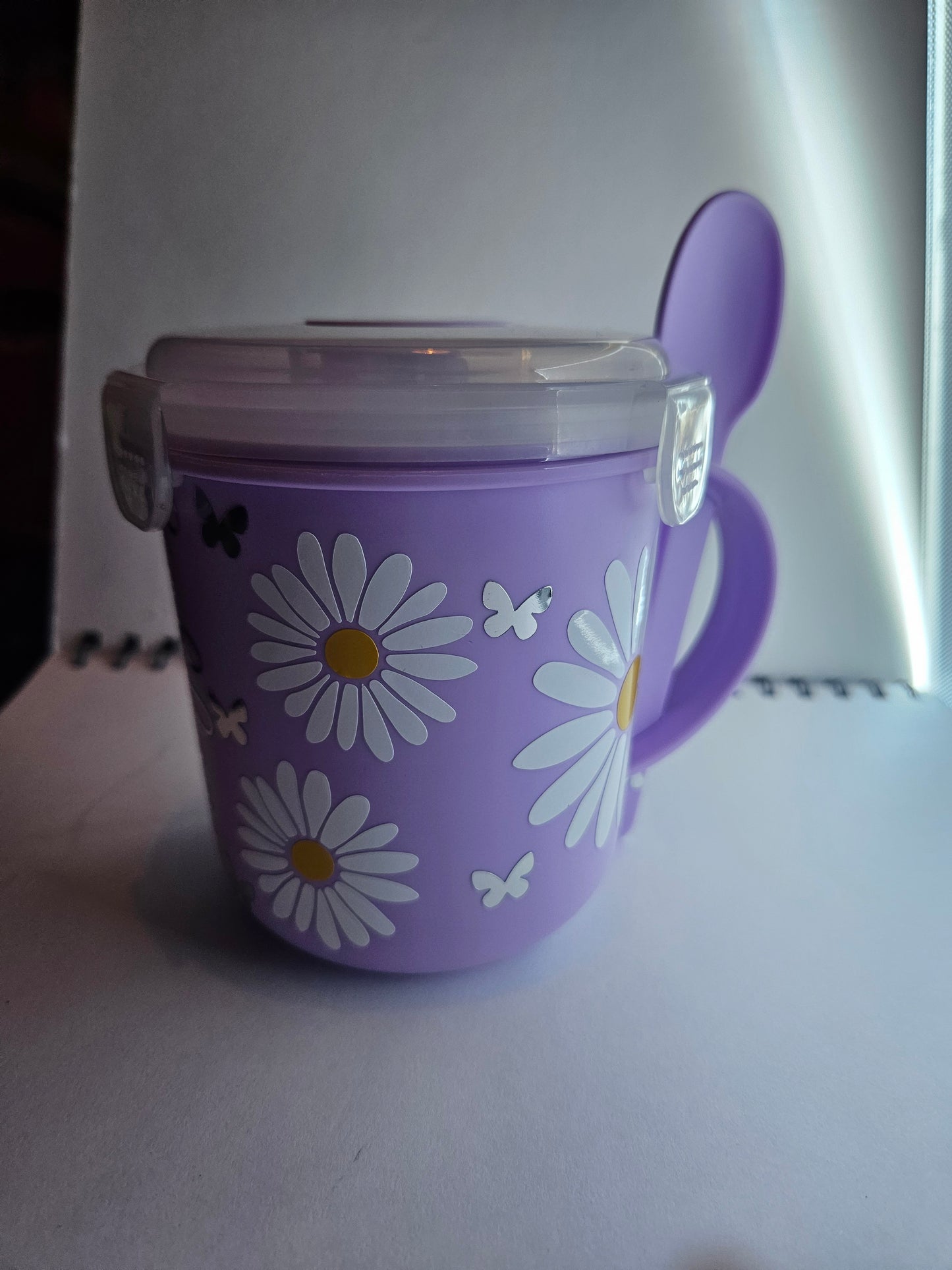 Soup/snack pot -m flower design