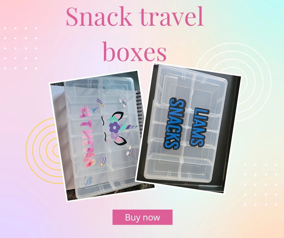 personalised snack box/ travel snack box