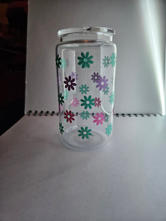 Flower Glass Can