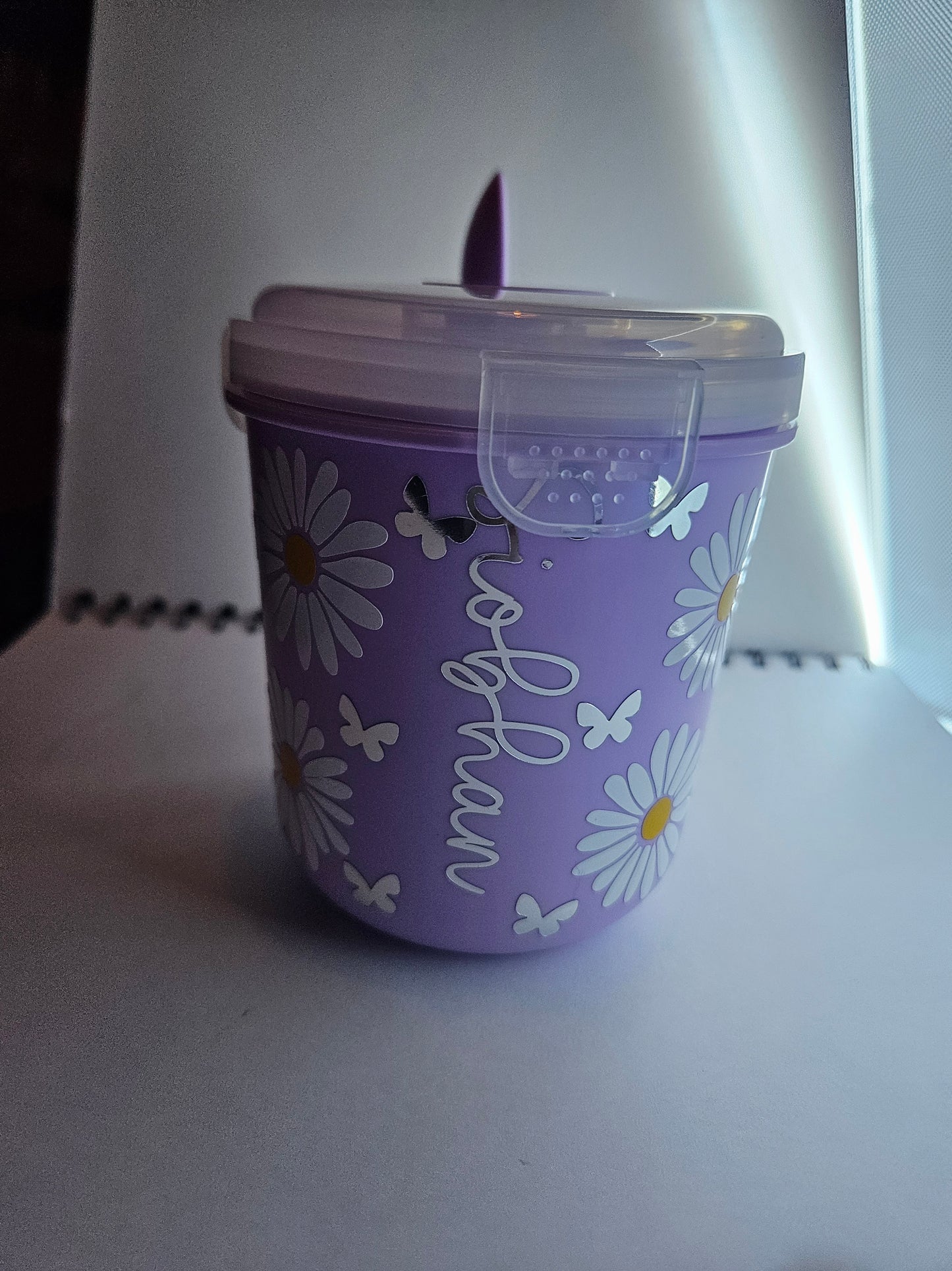 Soup/snack pot -m flower design